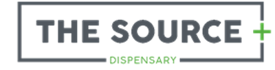 the source plus logo white background grey text reading the source dispensary