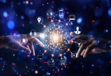 The Inflection Point for Cannabis Brands Is upon Us two hands reaching out to data points for omnichannel communications