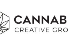 Cannabis Creative Group Teams Up with Joint Venture & Co. to Launch the TeeHC Open cannabis creative group logo on white backgrounnd with black text and a geometric cannabis leaf