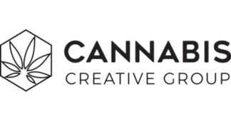 Cannabis Creative Group Teams Up with Joint Venture & Co. to Launch the TeeHC Open cannabis creative group logo on white backgrounnd with black text and a geometric cannabis leaf