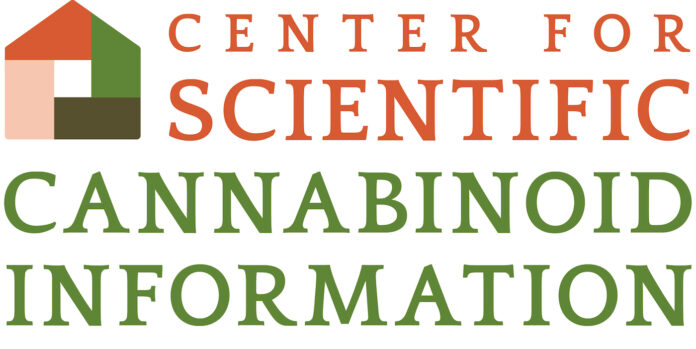 center for scientific cannabinoid information logo in green and orange on a white background