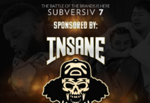 INSANE Brand Sponsors Brazilian Jiu-Jitsu Team for Subversiv 7 Tournament insane poster for subversiv 7 battle of the brands with black background and skull in center of poster