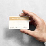 5 Dos and Don’ts for Dispensary Loyalty Programs Hand hold loyalty card template with rounded corners.