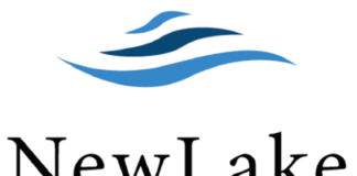 NewLake Capital Partners Appoints Anthony Coniglio as Chief Executive Officer white background blue text reading new lake capital partners with a blue wave design above the text