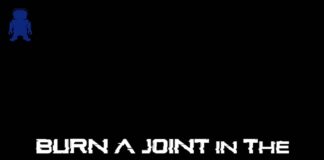 SMUGGLEBOT Introduces The SMUGGLEVERSE and a New Way to NFT black background white text reading burn a joint in the smuggleverse below the text is a venus fly trap with a nug in the center