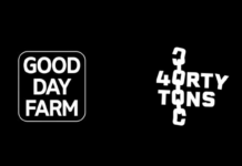 Good Day Farm and 40 Tons Announce First-Ever Cannabis Vape Collaboration To Benefit Individuals with Cannabis-Related Offenses 40 tons good day farms logos in white text on black background