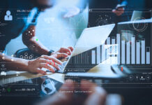 Affiliate Marketing Can Help Brands Increase Revenue Intelligence (BI) and business analytics (BA) with key performance indicators (KPI) dashboard concept.StartUp Programming Team. Website designer working digital tablet dock keyboard.