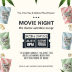 The Studio Lounge at The Artist Tree & Mellow Vibes launch movie screening events movie night poster for dazed and confused at the studio cannabis lounge