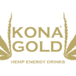 Kona Gold Beverage, Inc Expands Sales Team white background kona gold logo in gold surrounded by cannabis leaves