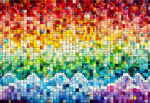 Optimizing Cannabis pH for Maximum Yields Abstract pH scale in a mosaic with all colors of the pH scale color cahrt