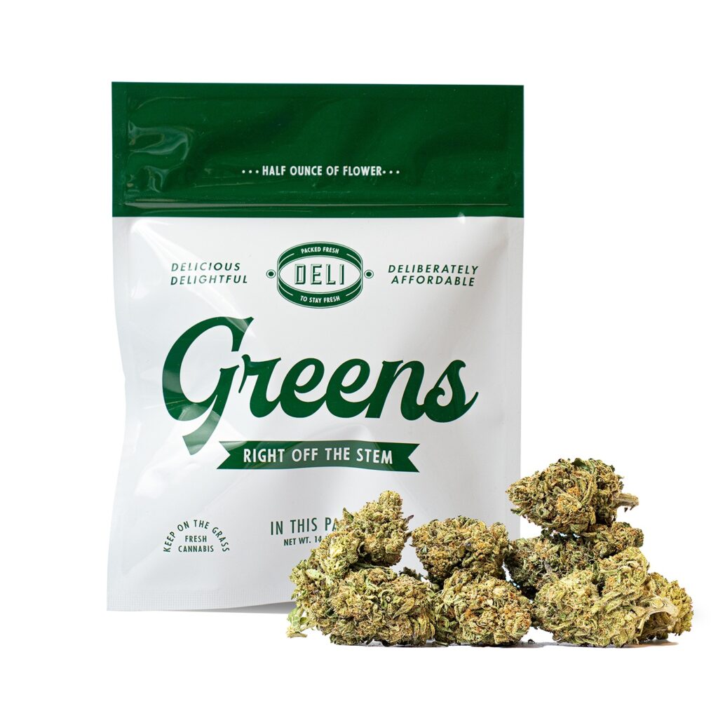 Delie Greens cannabis flower by Caliva