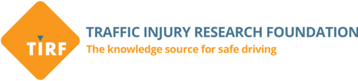 traffic injury research foundation logo blue text on white background with orange logo