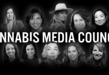 Tapping the Power of Media to Normalize Cannabis Use, Cannabis Media Council Forms to Drive Education & Awareness through Mainstream Advertising cannabis media council logo with photos of the members faces in black and white