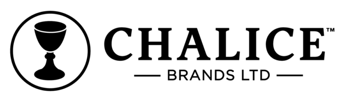 white background chalice brands logo in black