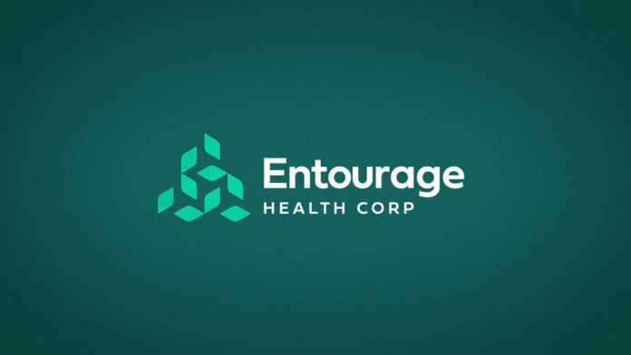 entourage health logo white text on teal background