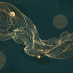 Got Luxury Products? Target Millennials Gold abstract line arts background vector. Luxury wall paper design for prints, wall arts and home decoration, cover and packaging design.