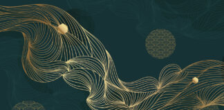 Got Luxury Products? Target Millennials Gold abstract line arts background vector. Luxury wall paper design for prints, wall arts and home decoration, cover and packaging design.