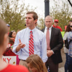 Kentucky Gov. Signs Interstate Medical and Delta-8 Executive Orders Frankfort, Kentucky- US April 13, 2018 Andy Beshear Attorney General of Kentucky, speaking to the teachers who have gathered at the capitol protesting.