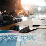 8 Financial Services Providers and Cannabis Banks to Explore in 2023 cannabis banking Businessman online using mobile banking payment with financial application icons. Financial innovation technology develop smart e commerce service and growth digital transaction. Digital marketing.