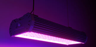 8 LED Manufacturers to Illuminate Your New or Existing Grow LED grow lamp for plants. Copy space. 3d illustration