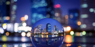 5 Cannabis Industry Predictions for 2023 Night city in the glass ball
