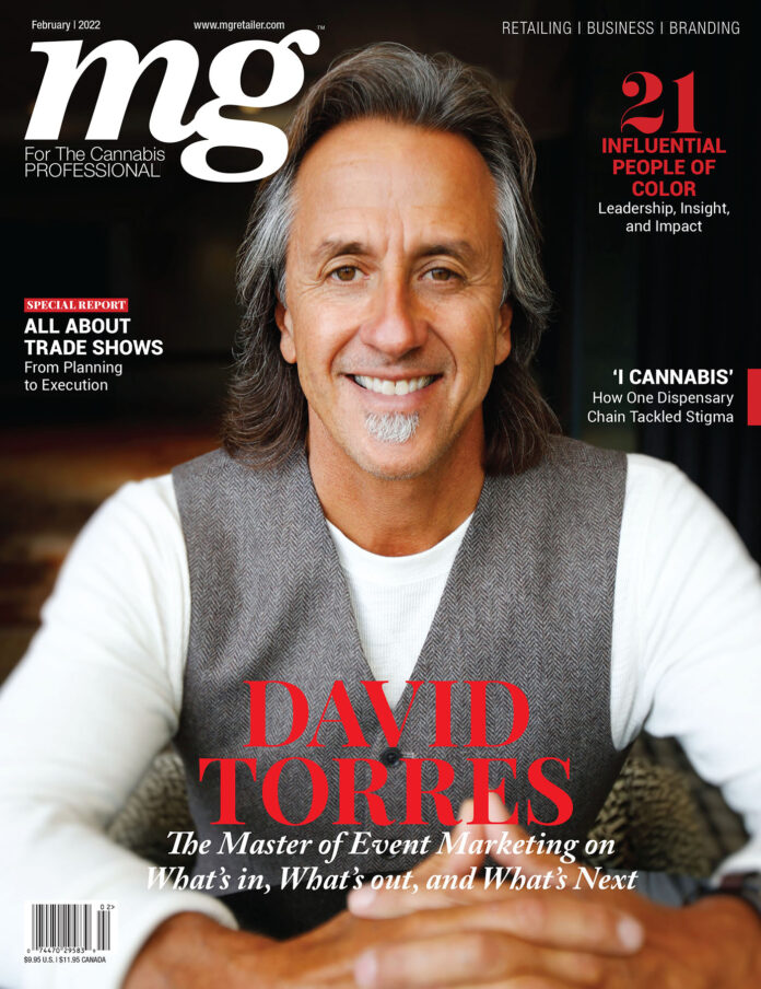 mg Magazine February 2022 cover image featuring David Torres
