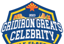 Celebrated NFL Quarterback and Two-Time Superbowl Champion Jim McMahon Announces the Gridiron Greats Celebrity Golf Classic in Anthem, February 10, 2023. GridIron-Greats-Blue-Logo-V2