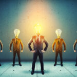 Why We Need a Cannabinoid Expert at the FDA Group of businessman with lightbulbs instead of head.Elite business team .Out of the box concept.