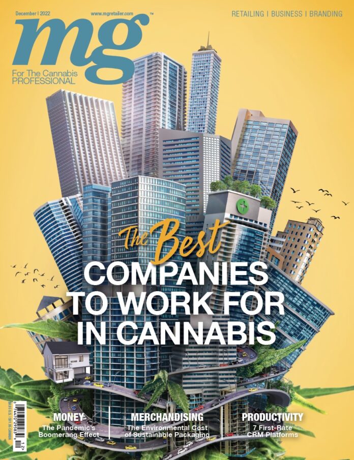mg Magazine December 2022, The Best Companies to Work for in Cannabis