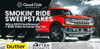 Cloud Cannabis Launches Smokin’ Ride Sweepstakes For Chance to Win 2023 Ford Bronco unnamed-1-16