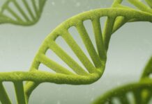 Emerald Conference Highlights Desire for Better Scientific Data Concept of helix biology eco research or DNA helix ecology with green DNA helix gene or genetic DNA molecule biotechnology on a green biotechnology background. 3d illustration render
