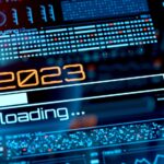 6 Cannabis Retail Marketing Predictions for 2023 cannabis-marketing-strategies2023 year progress bar on digital lcd display with reflection. Abstract technology background. 3D rendering.