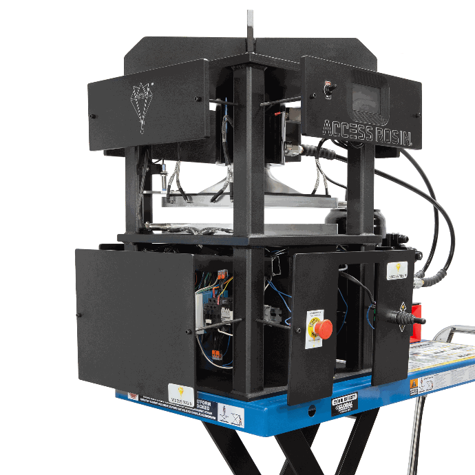 Kwad-Rosin-Press-Pro Cannabis Rosin Press Machine viewed from the front or side corner