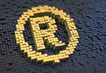 Protect Your Trademark & Avoid Litigation cannabis-trademark-protectionRegistered symbol of the yellow square pixels on a black matrix background. Registered rights and trademarks concept.