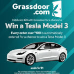 Grassdoor, the Most Trusted Cannabis Delivery Service in California, is Giving Away a Tesla Model 3 to one lucky customer to celebrate 420 Grassdoor, the Most Trusted Cannabis Delivery Service in California, is Giving Away a Tesla Model 3 to one lucky customer to celebrate 420.