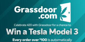 Grassdoor, the Most Trusted Cannabis Delivery Service in California, is Giving Away a Tesla Model 3 to one lucky customer to celebrate 420 Grassdoor, the Most Trusted Cannabis Delivery Service in California, is Giving Away a Tesla Model 3 to one lucky customer to celebrate 420.