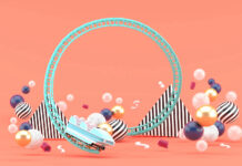 Navigating the Weird World of Cannabis Social Media A Blue Roller Coaster Among Colorful Balls On A Pink background