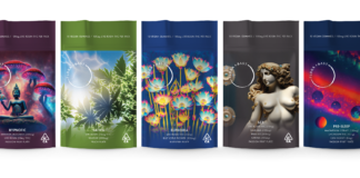 FLORA + BAST Launches Entourage, The First-of-Its-Kind THC and Entheogen Gummy Line Buddha Pouch Lineup v1