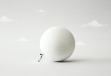 Debt Financing Is on the Rise Man,Rolling,Big,Heavy,Ball,,Surreal,Concept