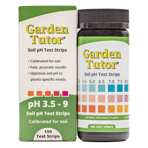Garden Tutor soil pH test strips