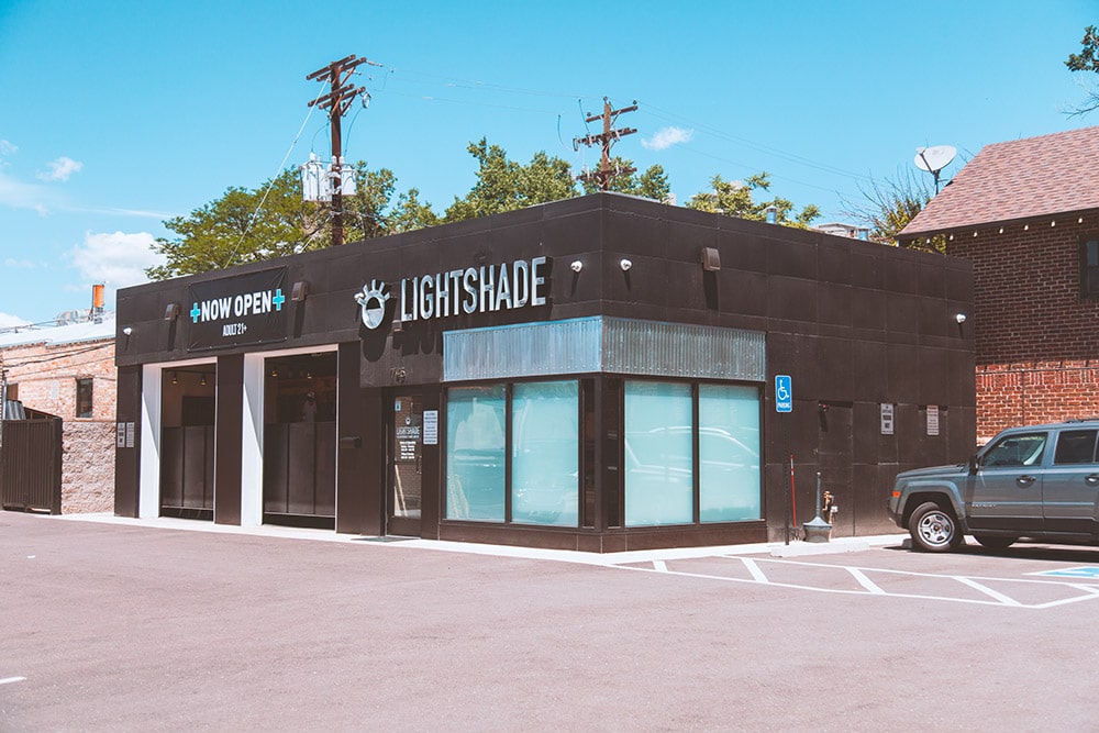 Lightshade 6th ave dispensary exterior and parking lot
