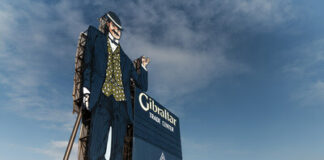 Mount Clemens’ Historic Gibraltar Trade Center Gets a New Look After 33 Years Gibraltar Man sign