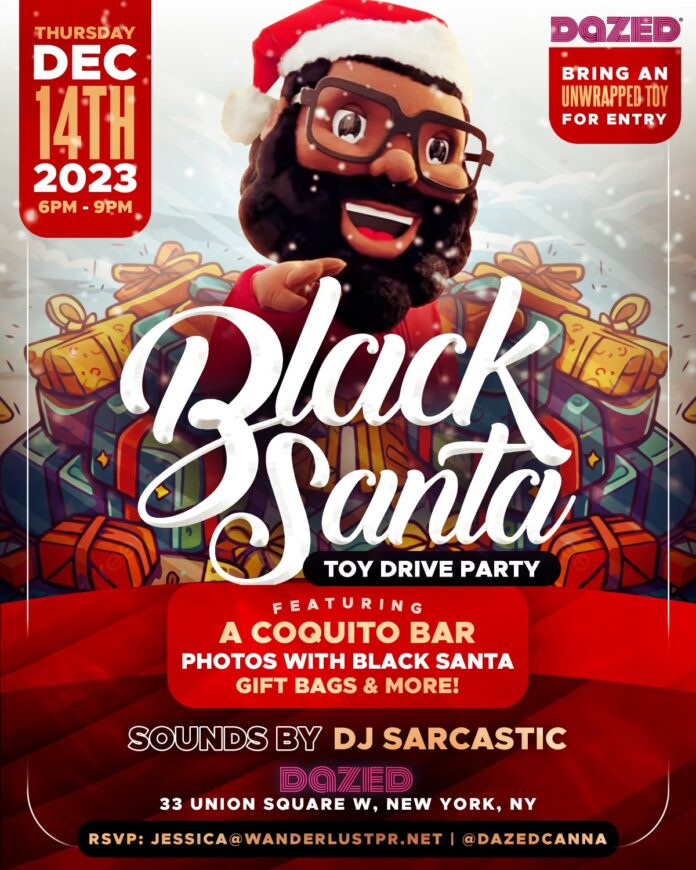 Black Santa Company Toy Drive Flyer