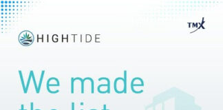 High Tide Ranked among Top 10 in TSX Venture 50 Diversified Industries Sector High Tide Inc.