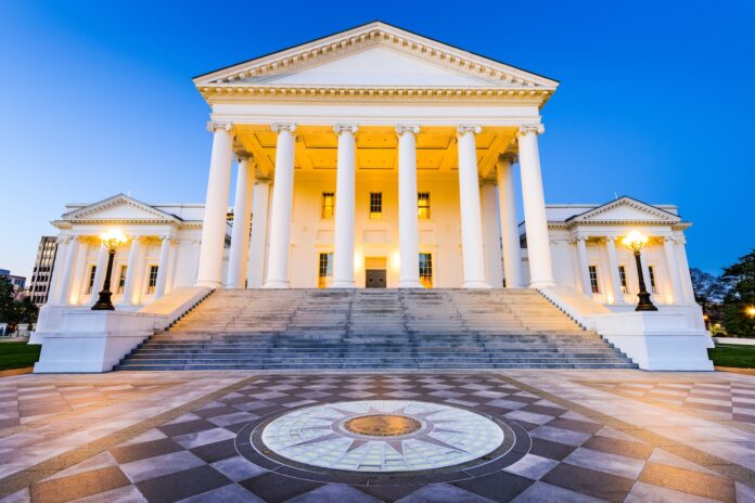 Virginia state capitol building in Richmond cannabis legalization bill vetoed