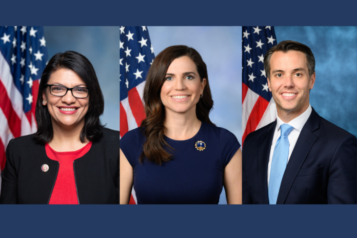 Reps. Nancy Mace (R-SC), Rashida Tlaib (D-MI), and Morgan McGarvey (D-KY)