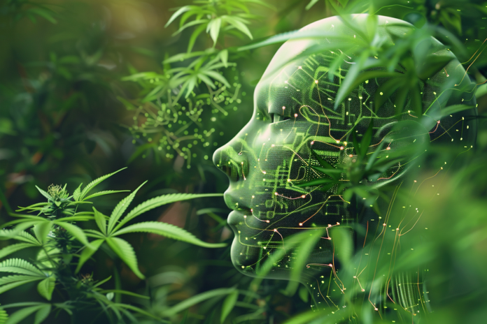 AI Face in Cannabis Cultivation garden