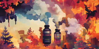 Rescheduling’s Potential Impact on the Vaping Sector heymanifesto abstract illustration for vapes fall colors