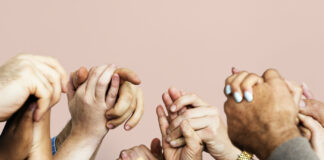 Group,Of,Diverse,People,Hands,Together,Teamwork,Cooperation