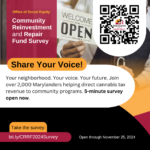 Maryland Office of Social Equity Seeks Community Input for Cannabis Reform Fund Allocation Maryland Office of Social Equity Survey